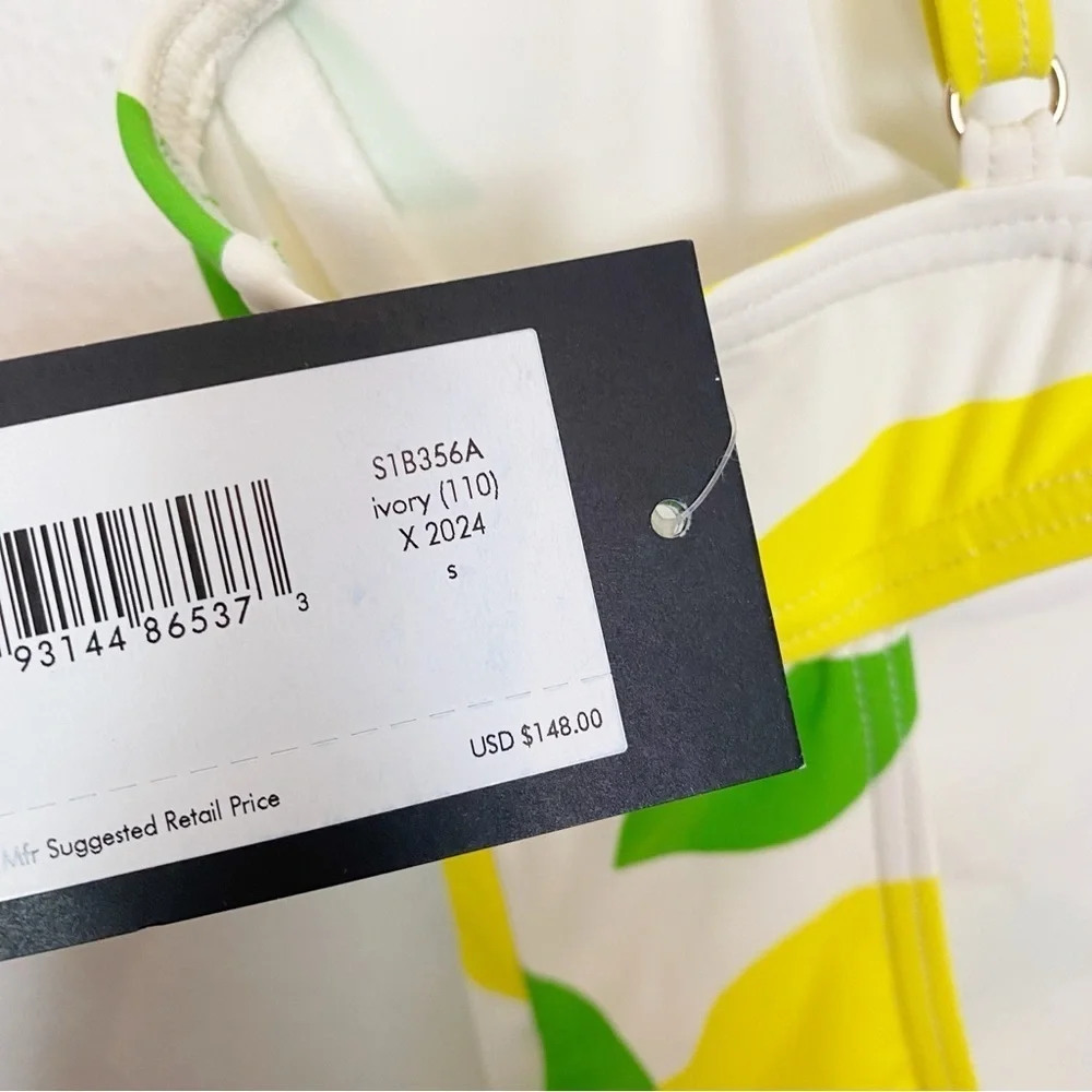 Kate Spade Lemon Print One Piece Swimsuit